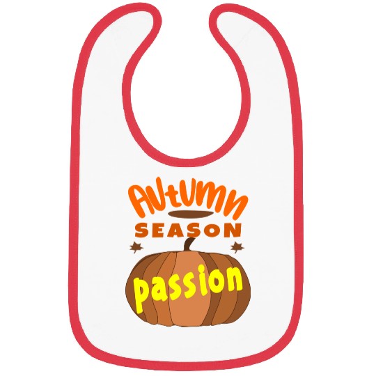 Autumn Passion Pumpkin Design Bibs