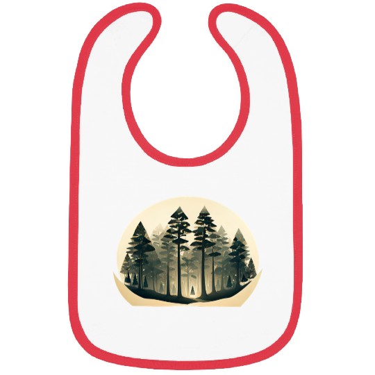 Mystical Forest Circle Design Bibs