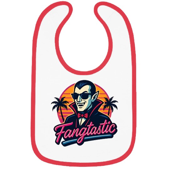Fangtastic – Retro Vampire Neon Style Bibs