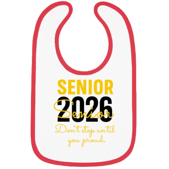 Senior 2026 Distressed Number Design Class of 2026 Bibs