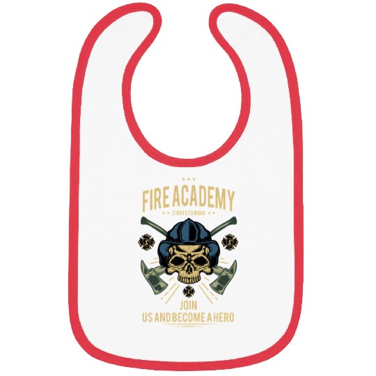 Fire Academy Skull Hero Design Bibs