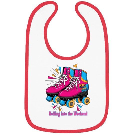80s Vibe Roller Skates Retro Style Bibs