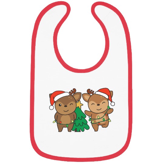 Deer Christmas Winter Animals Deer Bibs