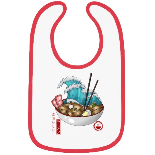 Great Wave Ramen Bibs