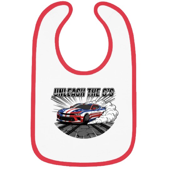 Patriotic American Muscle Car Bibs