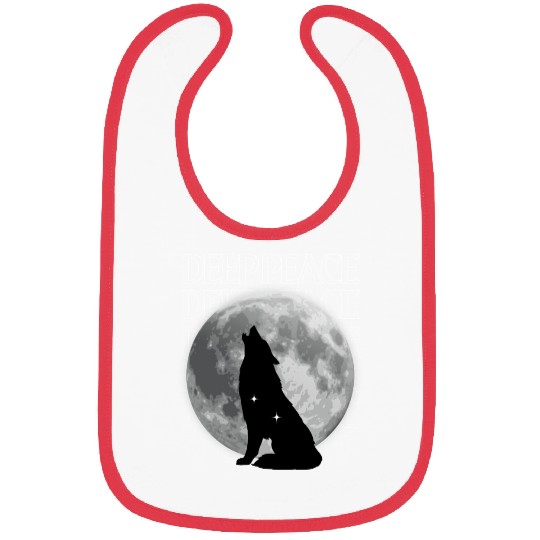 Wolf Howling at Full Moon Design Bibs