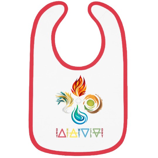Four Natural Elements Symbols Design Bibs