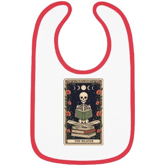 Celestial Skeleton Reading Tarot Bibs