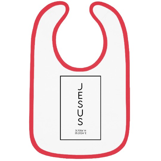 Jesus' Bethlehem Coordinates Bibs