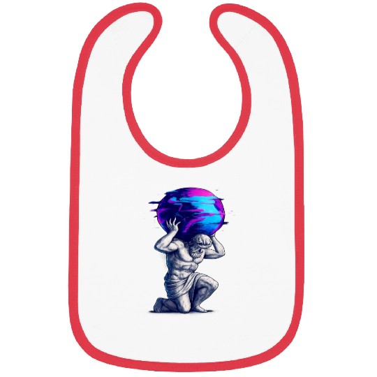 Ancient Titan Carrying Earth Artwork Bibs