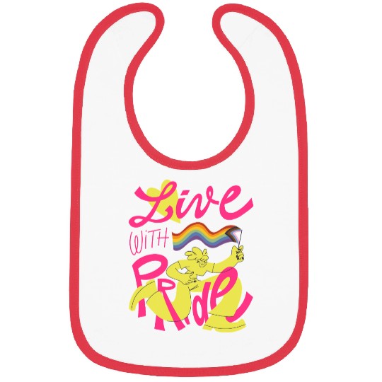 Live with Pride - LGBTQ+ Statement Bibs