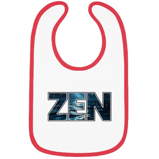 Ocean Waves Zen Logo Bibs