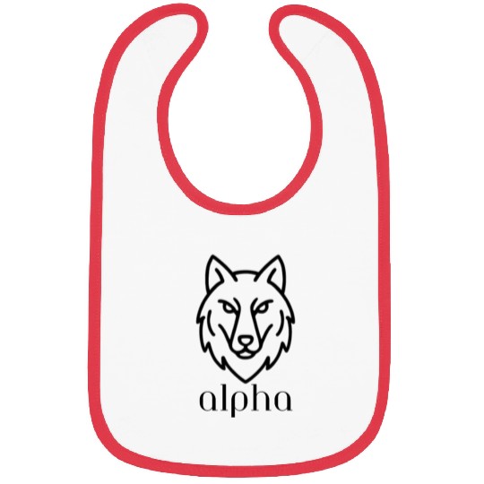 Alpha Wolf Head Bibs