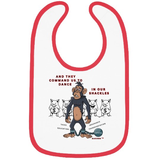 Monkey Economic Inequality Illustration Bibs