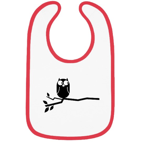 simple owl on a branch cute! Bibs