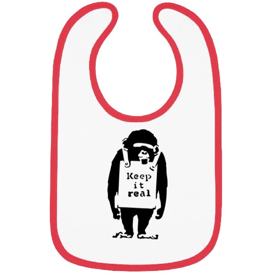 Banksy Keep it Real Monkey Bibs