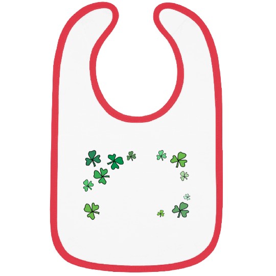 Dark green shamrocks, St Patrick's Bibs