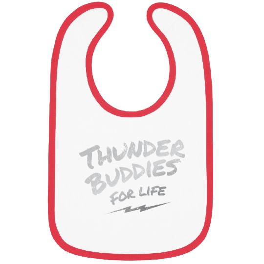 thunder buddies for life – silver Bibs
