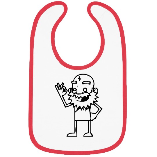 old man cartoon Bibs