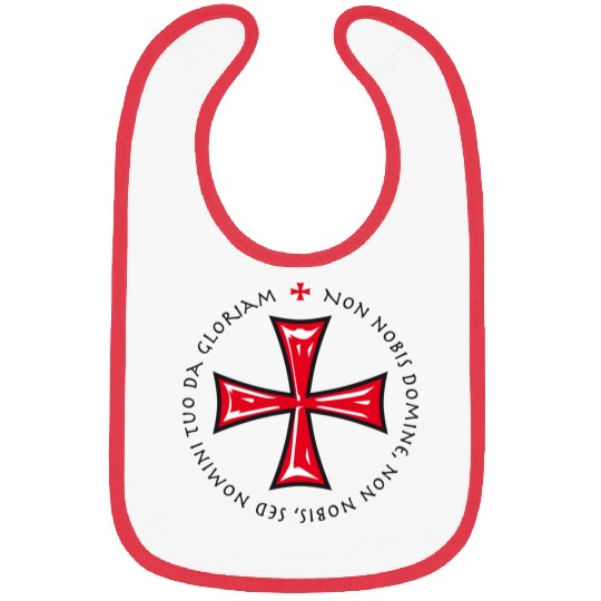 Cross Knights Templar Crusader non nobis domine Bibs