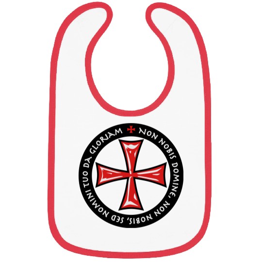 Cross Knights Templar Crusader non nobis domine Bibs