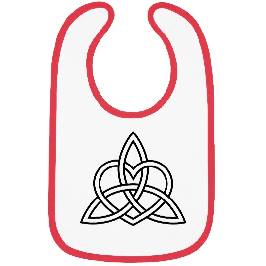 Triquetra Celtic Heart Trinity Eternal Love Knot Bibs