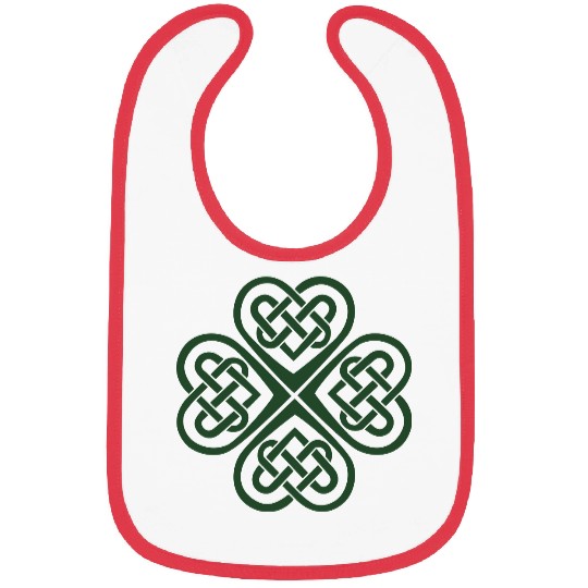 Celtic Heart Eternal Knot St Patricks Day Shamrock Bibs