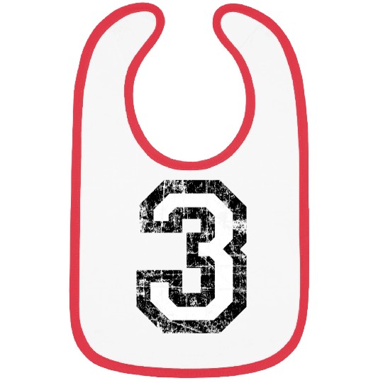 Number 3 (Vintage White) Bibs