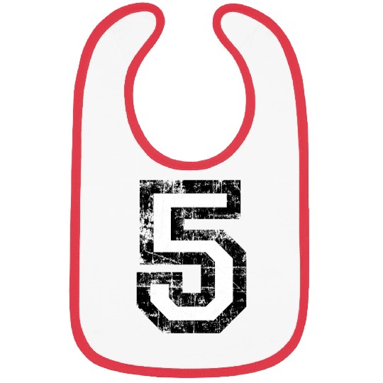Number 5 (Vintage White) Bibs