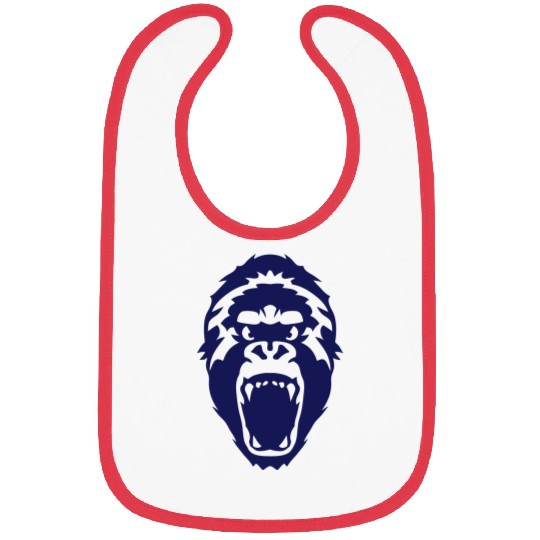 gorilla head wild animal Bibs