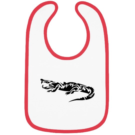 tribal crocodile _402 Bibs