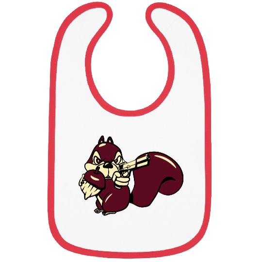 Squirrel witty nut gun Bibs
