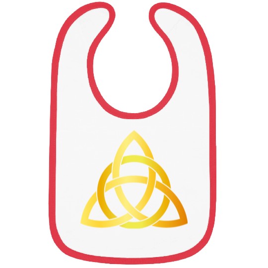 Original Triquetra circle celtic knot gold Bibs