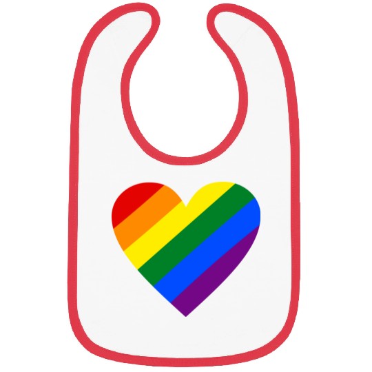 Rainbow Heart Bibs