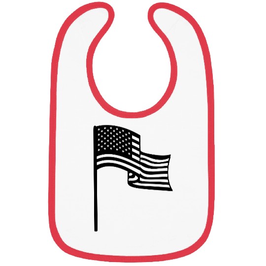 wind waving flagpole usa america united states tex Bibs