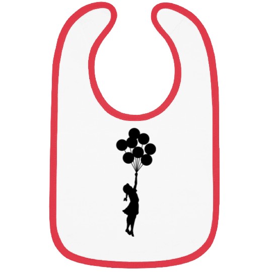 Banksy Girl with Balloons Bibs