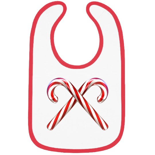 Crossed candy canes Bibs