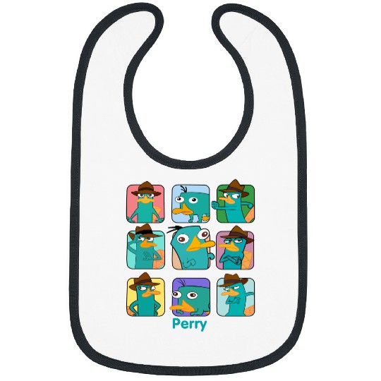 Disney Phineas and Ferb Perry the Platypus Emotions Retro 90s Graphic Bibs
