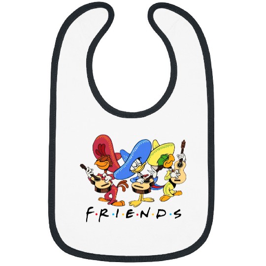 Disney Three Caballeros Mexico Bibs, Donald Duck Jose Carioca Panchito Friends Bibs