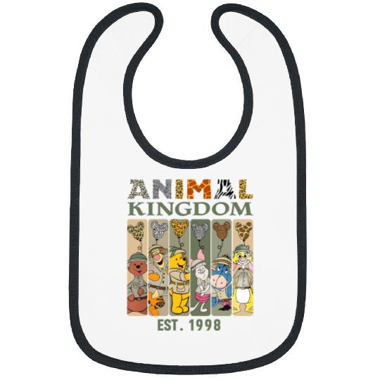 Animal Kingdom Est 1998 Bibs, Pooh and Friends Safari Bibs, Disney Balloon Bibs