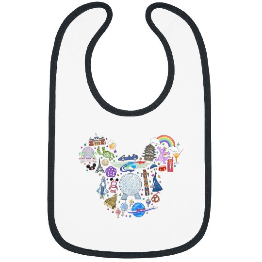 Disney Epcot Bibs, World Traveler Bibs, Disney Family Matching Bibs