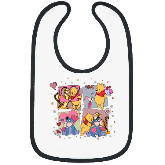 Discover Disney Valentine Pooh Bibs, The Pooh and Friends Valentine