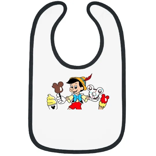 Pinocchio Snacks Bibs, Disney Snacks Bibs, Funny Disney Snacks Bibs