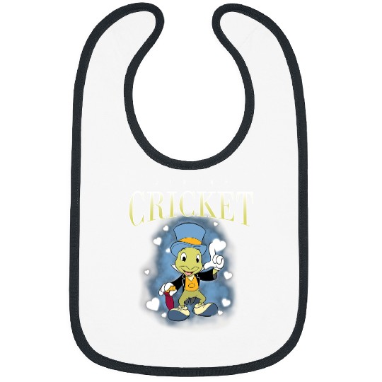 Retro Disney Jiminy Cricket 90s Portrait Bibs, Disney Pinocchio