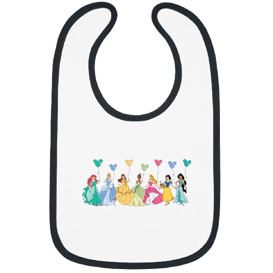Disney Princess Balloon Bibs, Princess Squad Bibs