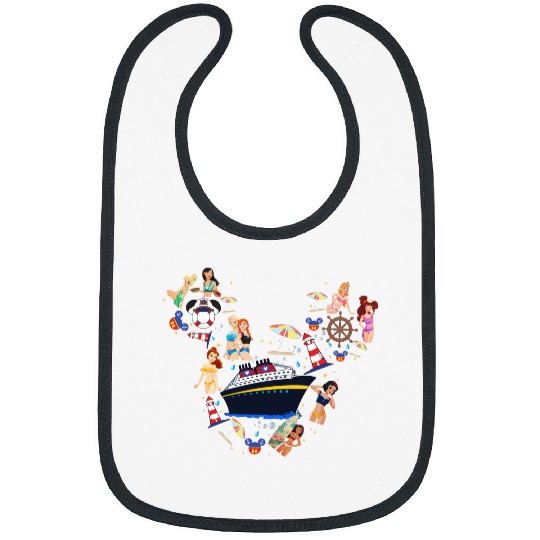 Disney Cruise Princess Bibs, Magical Cruisin Princess Bibs