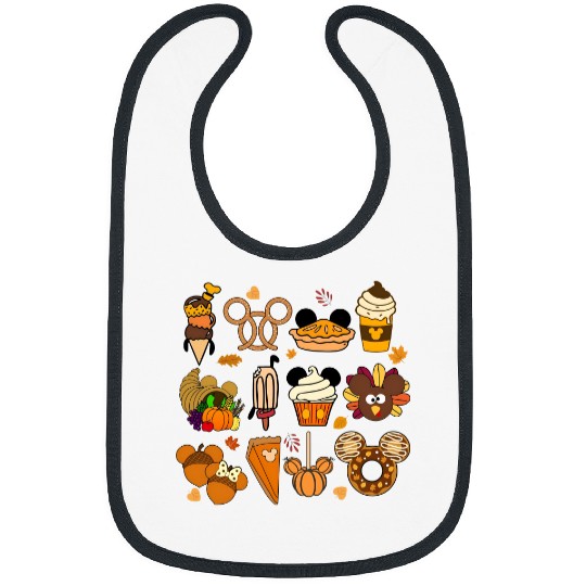 Disney Snacks Bibs, Disney Life Bibs, Disney Food n Drink, Mickey Waffle Bibs