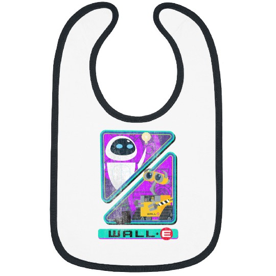Retro Disney Pixar Wall-E Triangles And Eve Graphic Bibs
