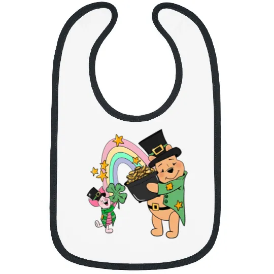 Pooh Bear St Patricks Day Bibs, Disney St Patricks Day Bibs, Magic St Patricks Day