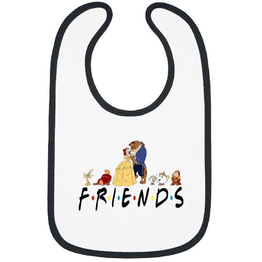Beauty and the Beast Friends Bibs, Funny Disney Bibs, Funny Friends